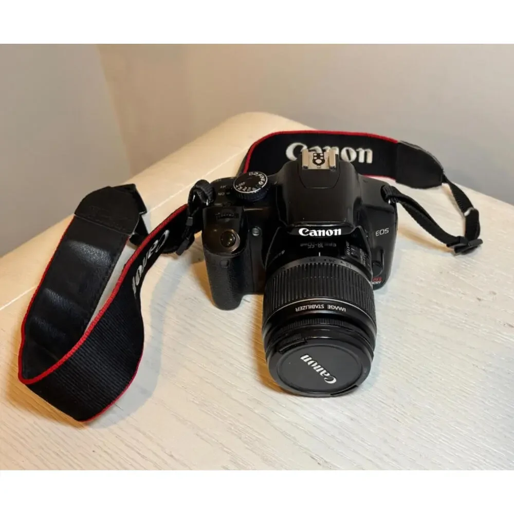 Canon EOS Rebel XSi DS126181 Camera w/ Lens EF-S 18-55mm Battery See Description